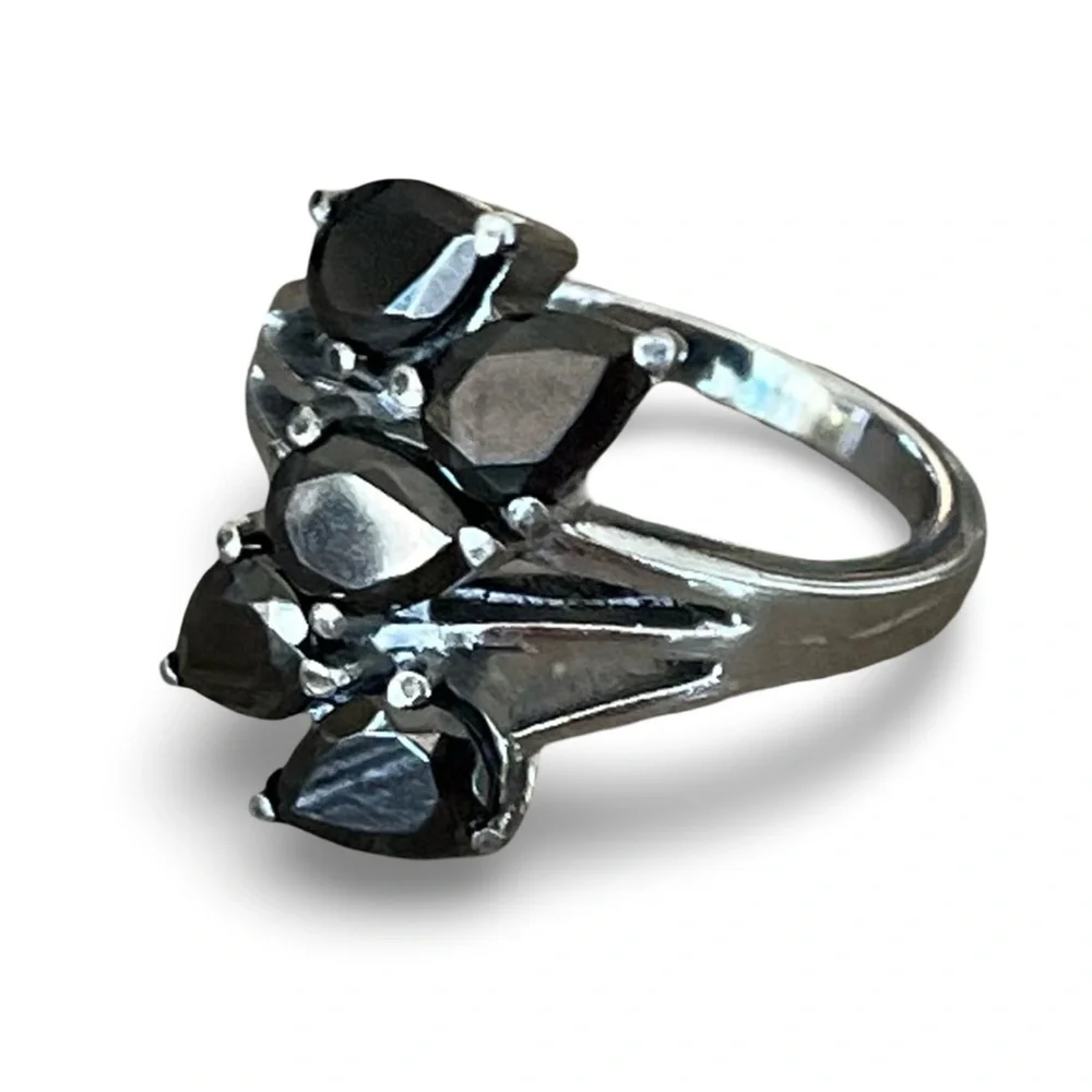 Stainless Steel Shungite Arine Ring Size 8